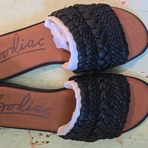 Zodiac Black Braided Women's Sandals